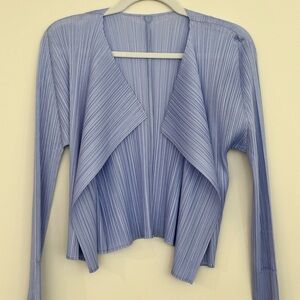 PLEATS PLEASE ISSEY MIYAKI Blue Cardigan